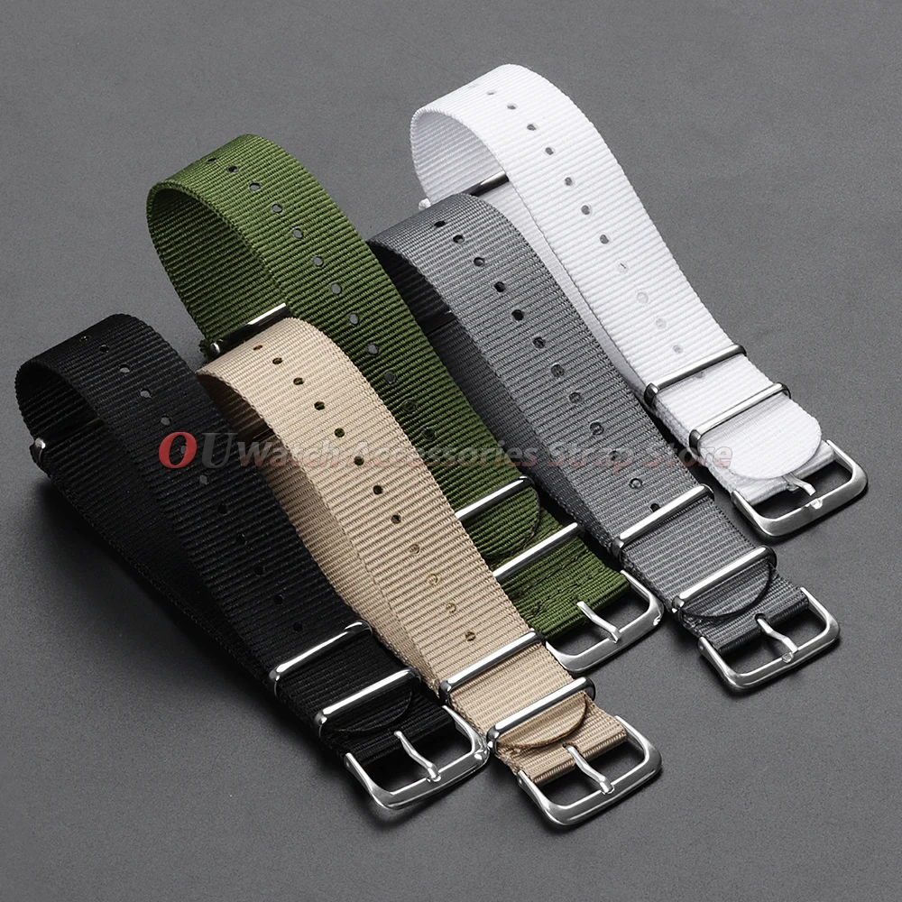 12mm 14mm 16mm 18mm 20mm 22mm 24mm Canvas Nylon Uhrenarmband Universelles Herren-Uhrenband Einteiliges Schlaufenarmband Damen Herren Armband – Detail 6
