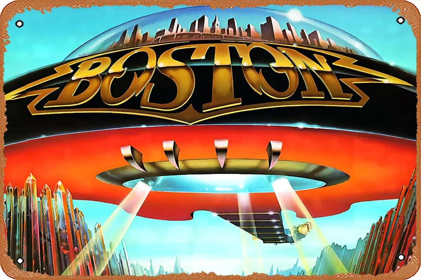 Boston Dont Look Back Classic Rock Poster Iron Painting Wall