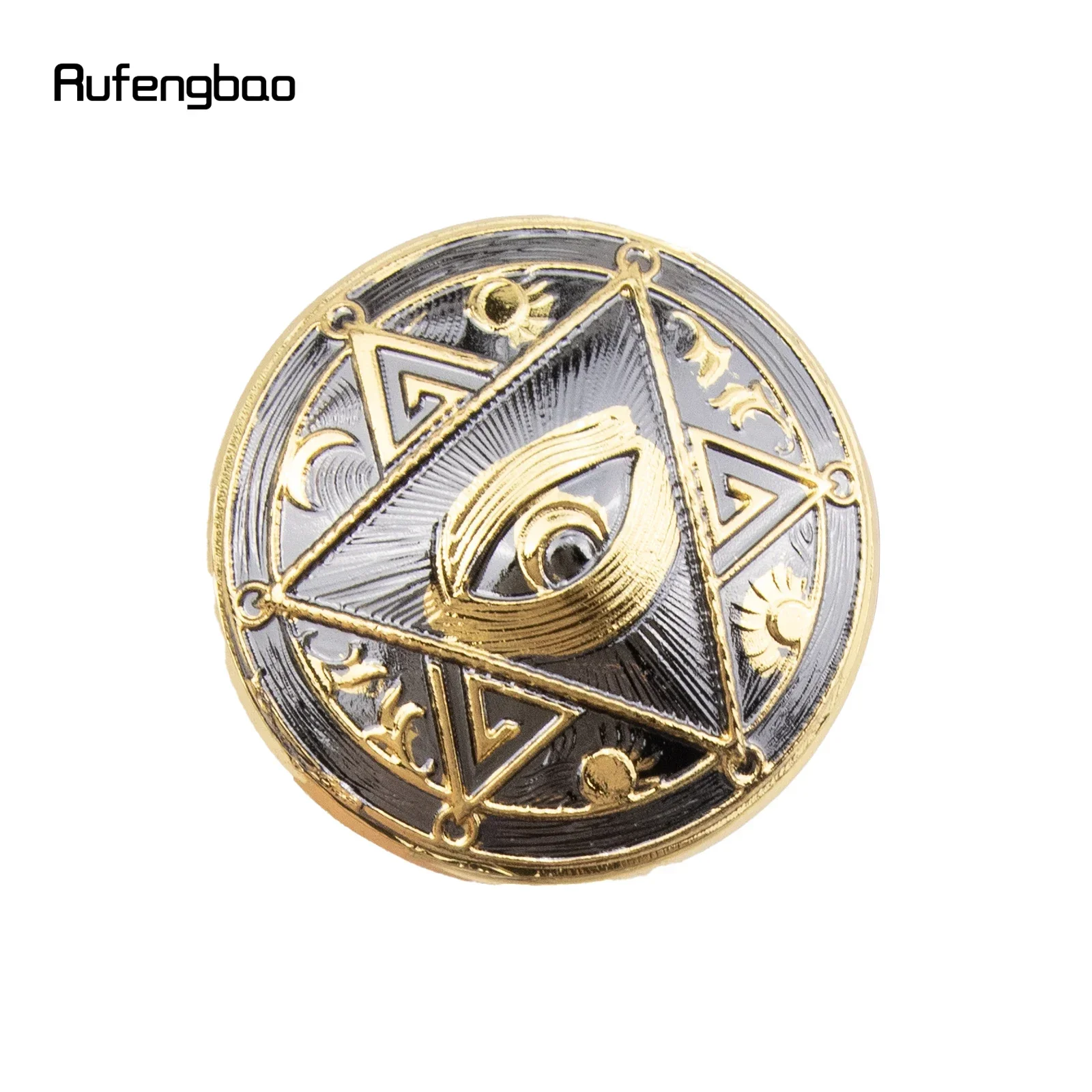 Golden Freemasonry Freemasons Eyes Totem Relief Walking Cane Fashion Walking Stick Gentleman Crosier Steampunk & Everyday  93cm