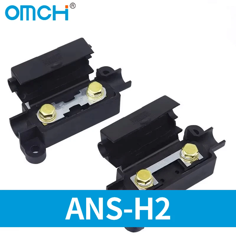 

OMCH 1Set Car Fuse ANS-H2 30A 40A 50A 60A 70A 100A 120A 200A 1 Way Fuse Box Small Fork Bolt Fuse Holder