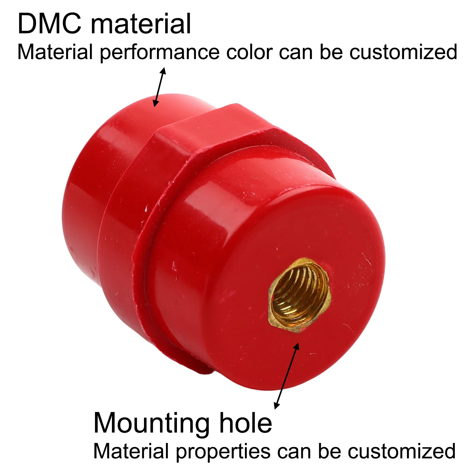 10pcs Red Busbar Insulators SM-35 M8 Low Voltage High Strength Polyester Spacer Insulators Electrical Equipment Accessories ﻿