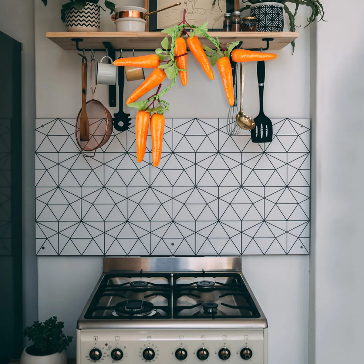 

Lightweight Plastic Hanging Pendant with Realistic Artificial Vegetables for Kitchen Decoration Home Garden Party Event Decor