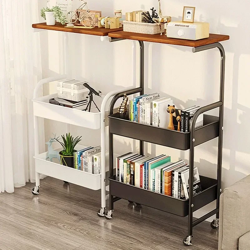 Trolly Cart Kitchen Cabinet Organizer Wheels Trolley Tool Rolling Furniture Home Storage Bathroom Island Serving Service Snack