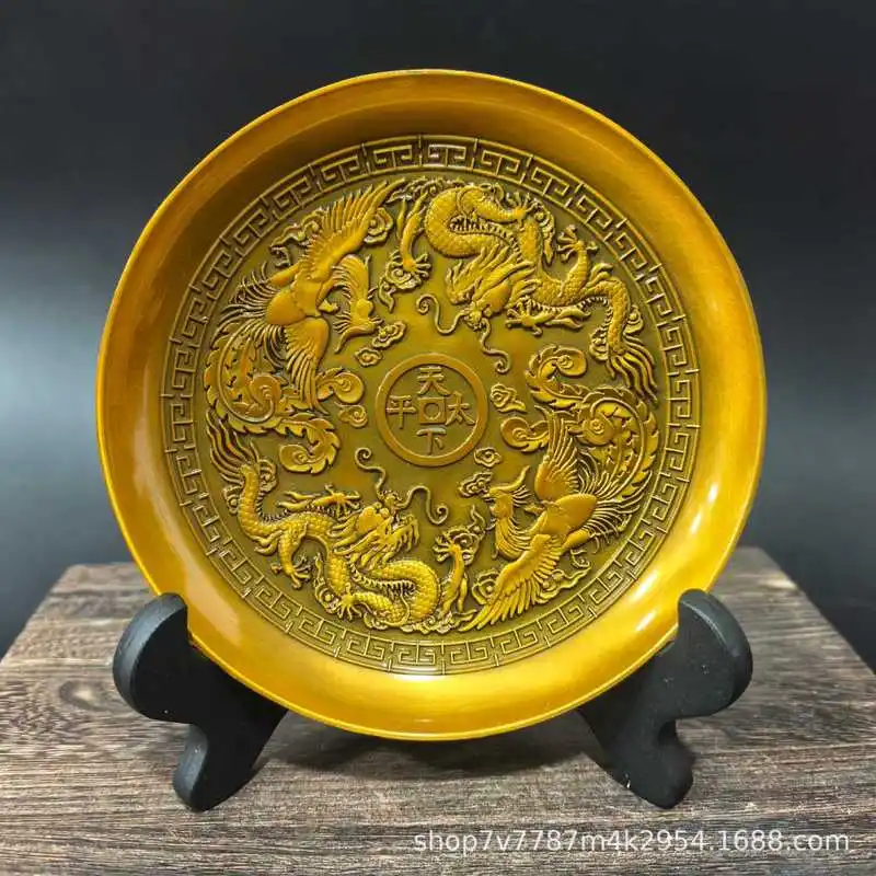 Brass Craftwork: Dragons and Double Phoenixes for Peace in the World - Home Decorative Ornament