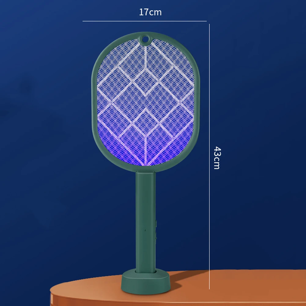 ไม้ตียุงไฟฟ้าแบบชาร์จไฟได้ ไม้ตียุงแบบพกพาพับได้ 2-in-1 เครื่องดักยุงสำหรับบ้านห้องนอนลานบ้าน