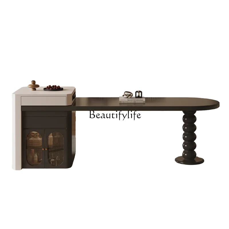 

LjyExtendables Design Dining Tables Black High Big Salon Restaurant Dining Tables Extensible Kitchen Mesas De Jantar Home Furnit