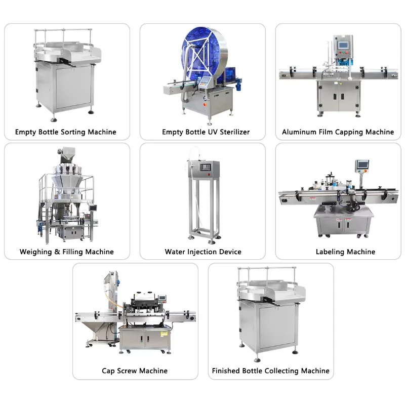 Customized Granular Material Weighing Filling Production Lines Bottle Particle Automatic Filling Capping Labeling Machines Line