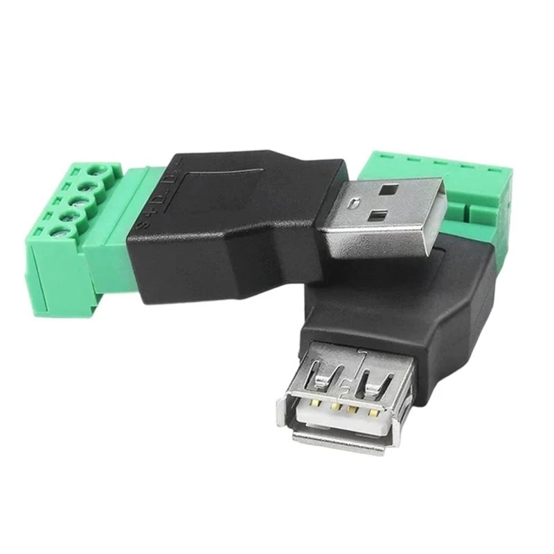 ABJG-USB 2.0 Type A Male/Female To 5 Pin Screw Connector