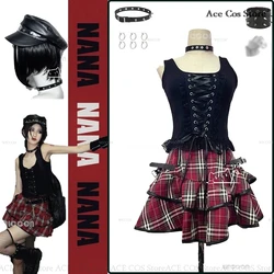 Anime Manga Nana Osaki Cosplay Costume Nana Cosplay Socks Choker Wig Women Gothic Punk Cosplay Uniform Halloween Party Outfit