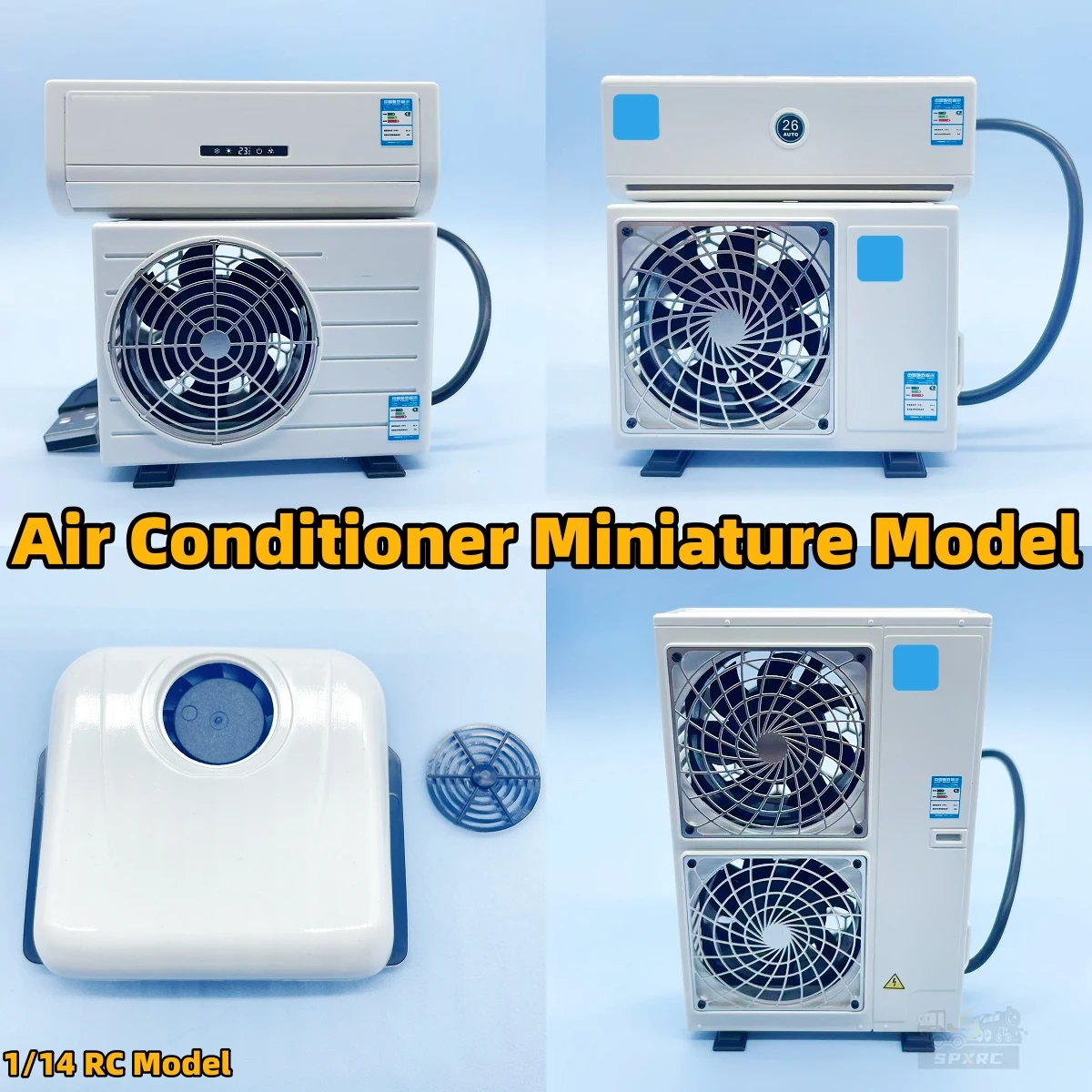 

Модель кондиционера миниатюрная для 1/14 Tamiya RC Scania 770S BENZ VOLVO MAN Diy Самосвал с дистанционным управлением сцена игрушечные детали