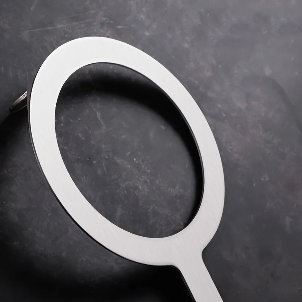 

Stainless Steel Milk Tea Ring 50Mm Aperture Baking Cup Cover Long Handle Heat Resistant For Cafe Dessert Shop Cup Rim