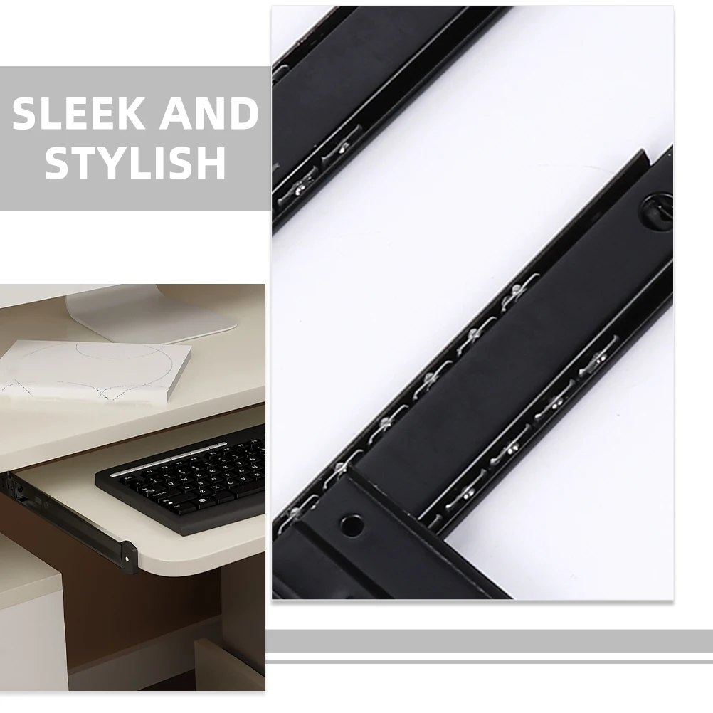 

Keyboard Tray Slides 27 Inches Heavy Duty Drawer Runners Full Extension Tracks Stylish Design Stable Easy Install
