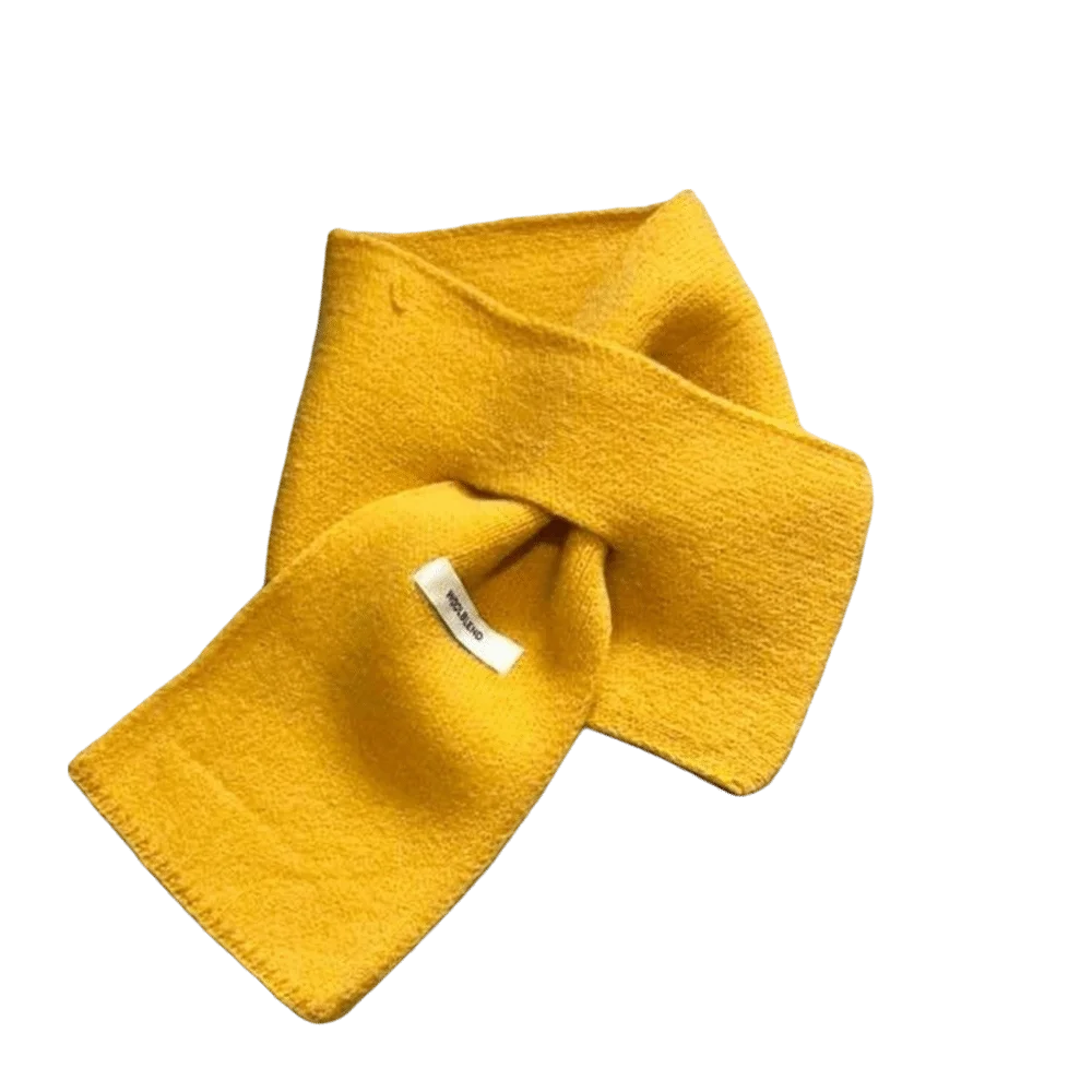 Solid Color Cross Neck Warmer Thickened Windproof Wool Knitted Scarf Cold Protection Minimalist Women Winter Neckerchief Outdoor