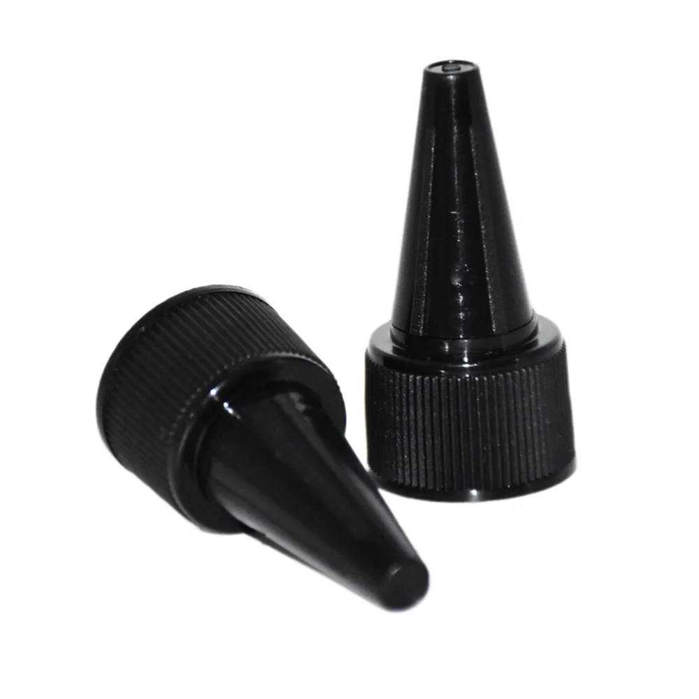 Bouchon torsadé 20/410, couvercle de remplacement pour bouteille Gule, couvercle en plastique noir, bouchons de bouteille d'encre de tatouage, 20 pièces