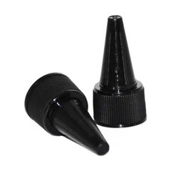 20pcs 20/410 Thread Size Black Plastic Twist Caps Leakproof Replacement Lids for Tattoo Ink Bottles Dropper Top Caps