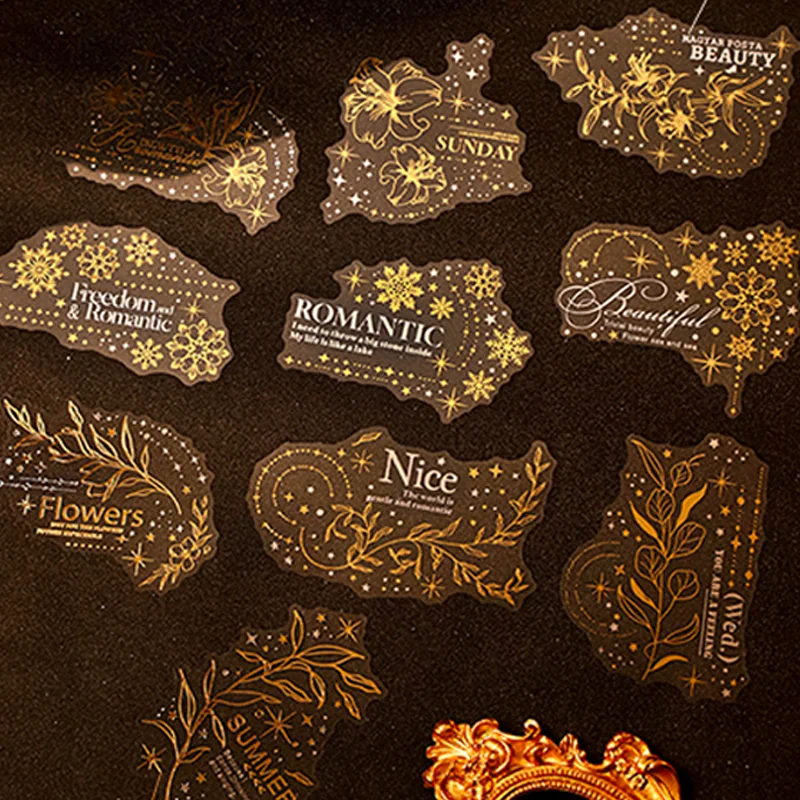 

Mr.Paper Animal Stickers 60 sheets/pack Butterfly Hot Pot Gold PET Collage Stickers Home Handbooks Phone DIY Decorative Gifts