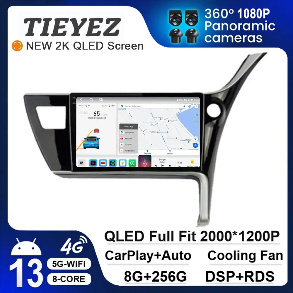 

Android 13 Car Radio For Toyota Corolla Altis 2017 - 2019 RHD Multimedia Video Player Navigation GPS Auto Head Unit No 2 Din DVD