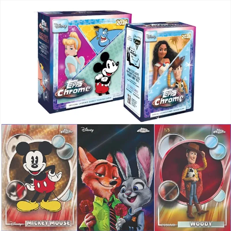 

2026 Topps Chrome Disney Collection Cards Value Box Mega Box Refractor Card Anime Peripheral Gifts