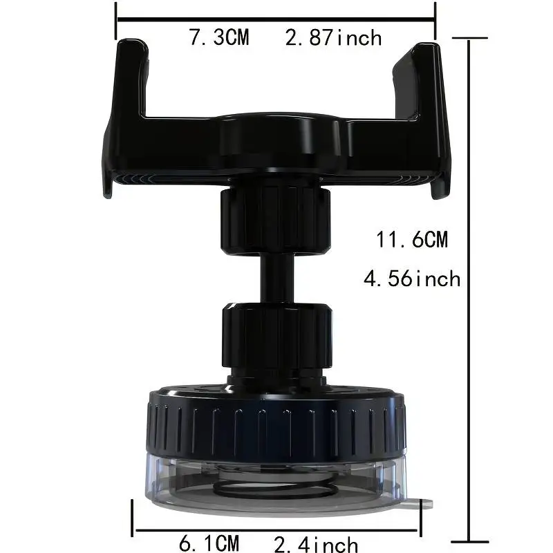 Support de téléphone portable rotatif à ventouse sous vide, non adhésif, multifonctionnel 360 °   rotation, support de téléphone fixe