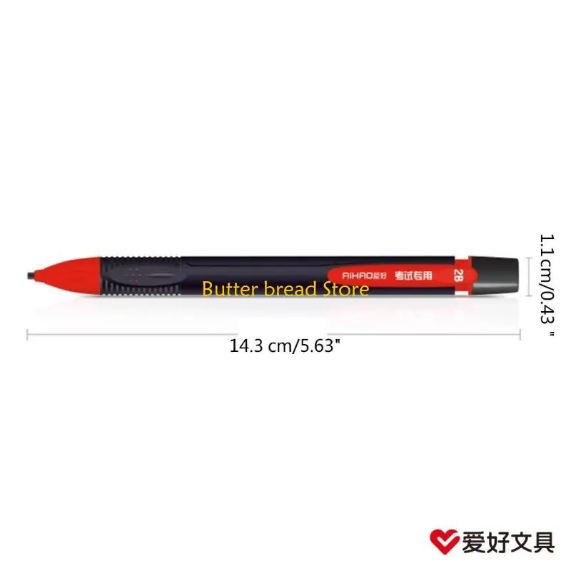 W89C Pilador plomo lápiz mecánico con borrador para dibujo borrador examen