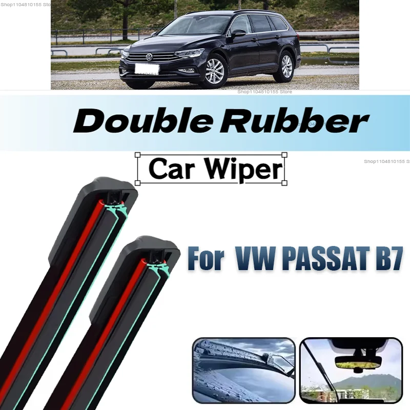 

Front Wipers For VW Passat B7 2012-2013 Wiper Blade Rubber 24"+19" Car Windshield Windscreen Accessories 2012 2013