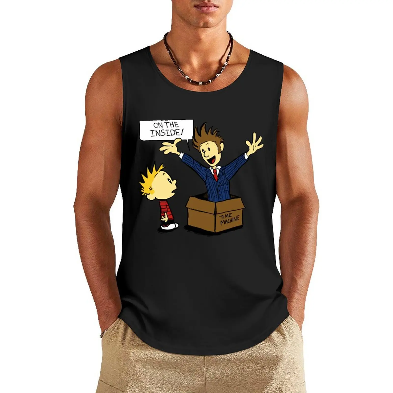 

Calvin and the Doctor Tank Top Top summer Men's clothing brands