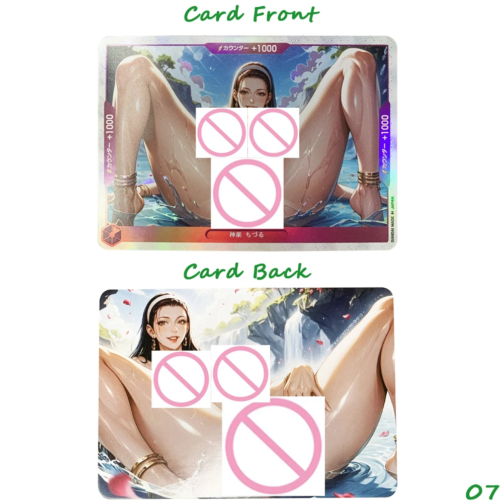 Sexy Anime Naked Girl Collection Card Big Breasted Beauties Nude Card Refractive Color Flash Embossed Textured Otaku Gifts