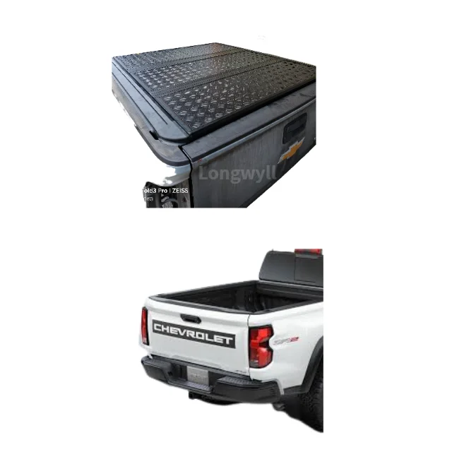 Customized Truck Canopy For CHEVROLET Colorado Aluminum High-quality Hard Tri-Fold Cover Pickup Sliding Tonneau Cover