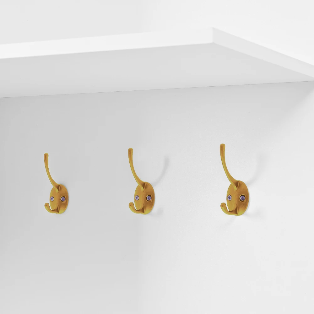 PINGGO Kompaktes Garderobenset mit Spiegel und Sitzbank, Flur-Aufbewahrungssystem mit Schuhregal und Kleiderhaken, Schlafzimmer-Möbelsystem – Detail 25