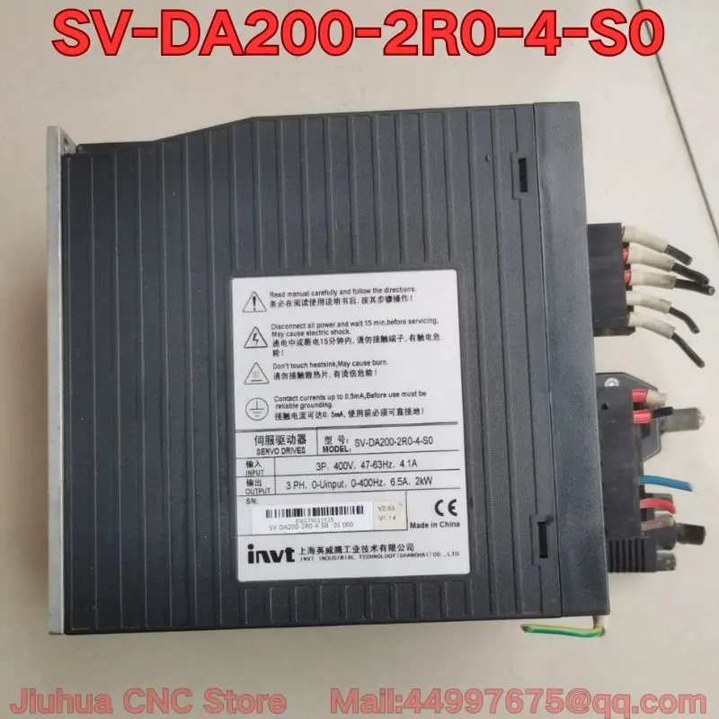 Second-hand SV-DA200-2R0-4-S0 servo drive function test is normal Latest prices for August 2026