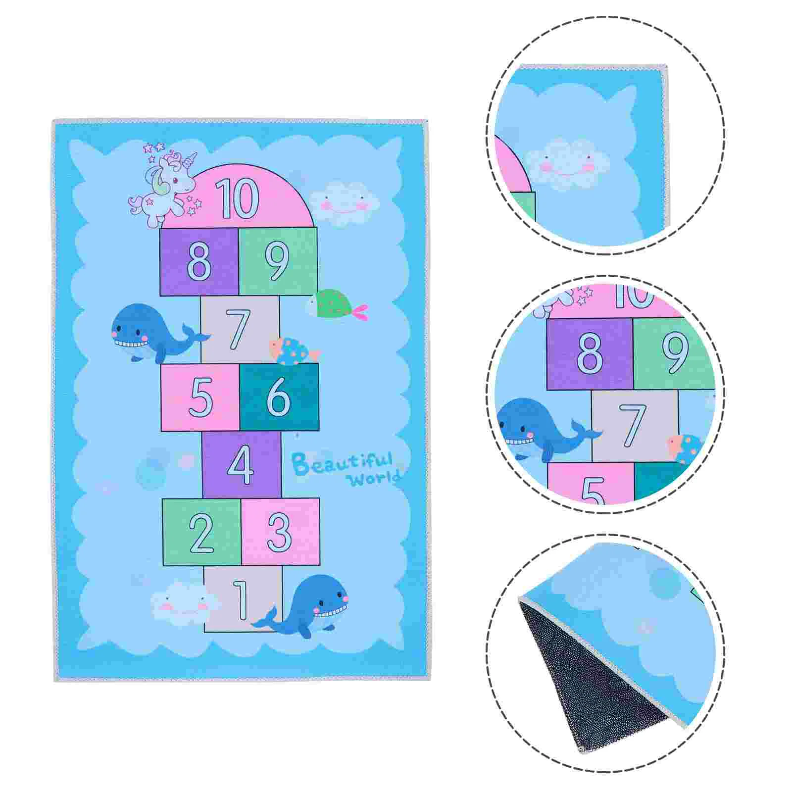 

Hopscotch Rug Room Toys Mat Educational Fun Floor Ground Decorative Pad