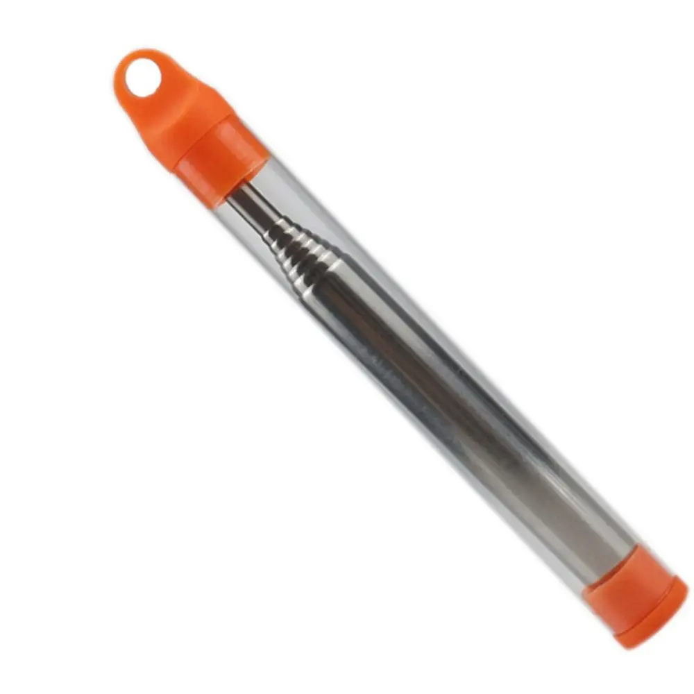 Lightweight Stainless Steel Fire Blowing Tube Windproof Portable Pocket Bellow High Effective Telescopic Fire-making Tool Beach