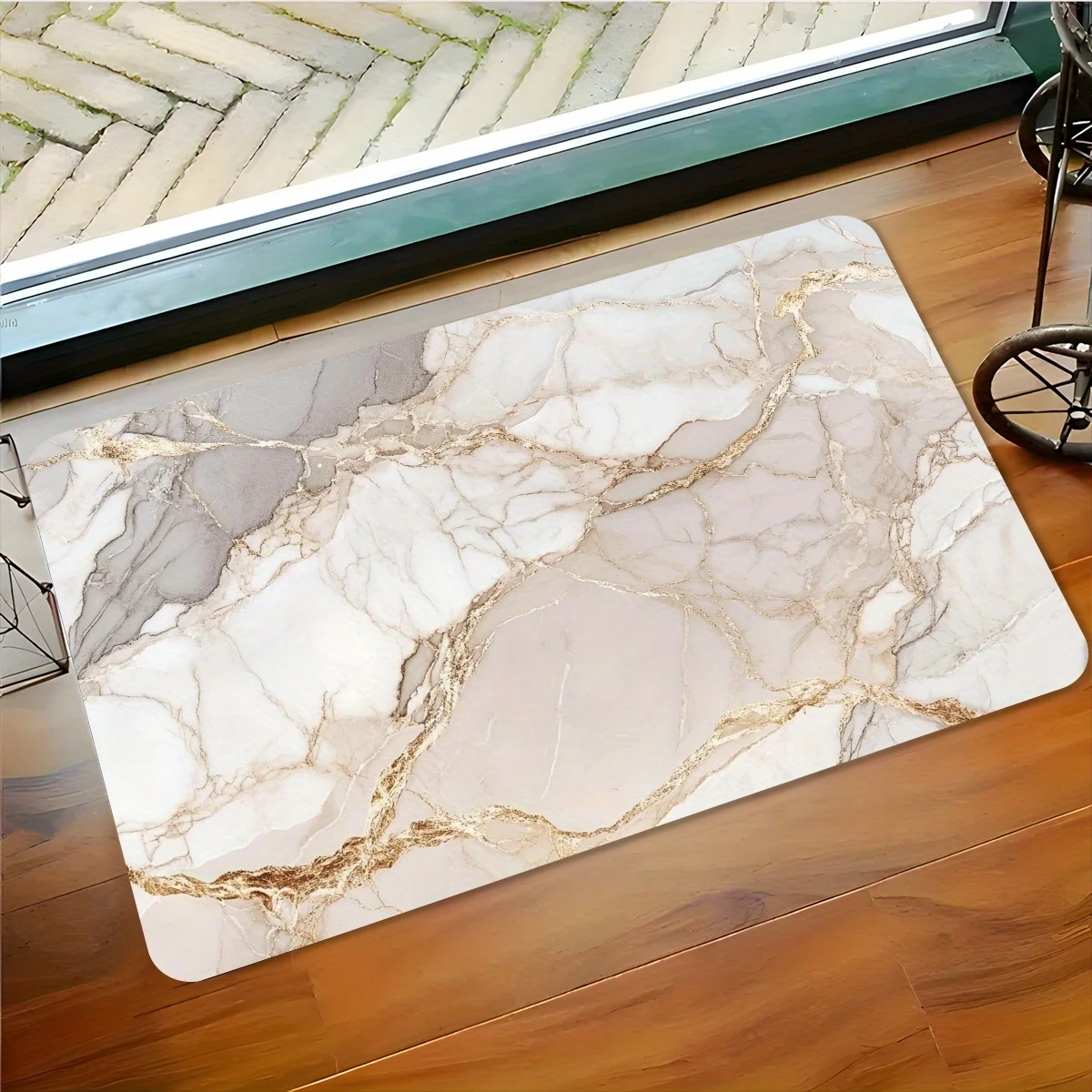 سجادة VIKAMA الفاخرة منقوشة بالرخام لغرفة المعيشة، سجادة رئيسية للمدخل، ديكور بجانب السرير لغرفة النوم #4