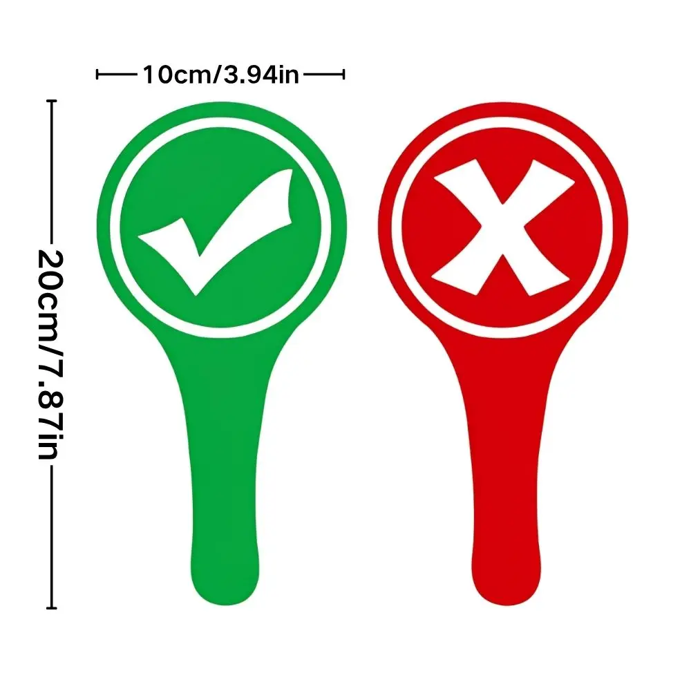 15pcs Check & Cross Voting Paddles, Double Sided Yes No Handheld Sign for Classroom Games, Quiz Competition YMY