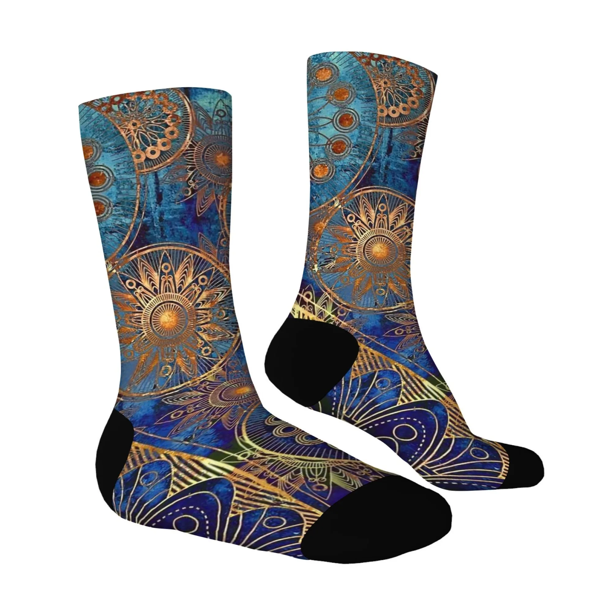 Misteriosi calzini retrò con motivo mandala per uomo e donna, stile Harajuku, hip hop, moda di strada, calzini casual, regalo per le vacanze