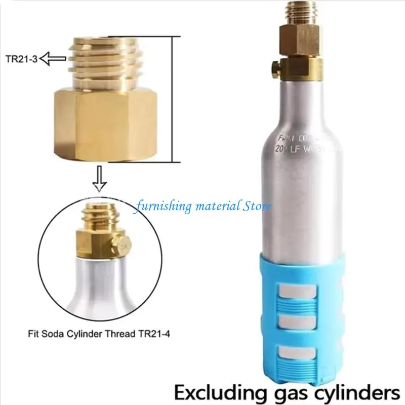 

Y5GD Corrosion Resistant CO2 Adapter Brass Gas Fitting TR21 4 To TR21 3 Interfaces