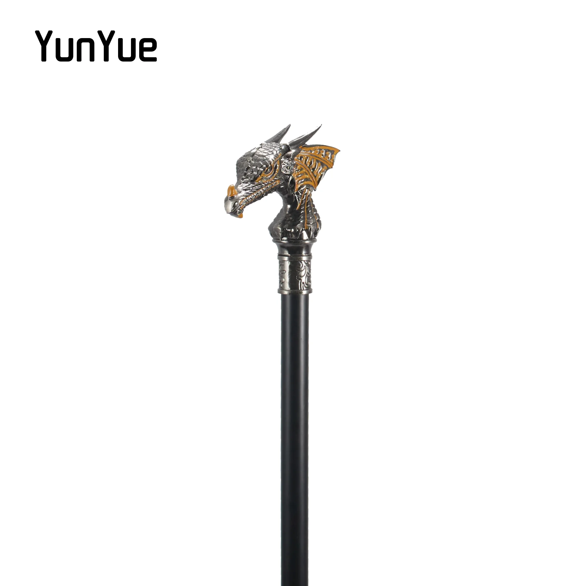 Bastón para caminar con mango de dragón dorado de lujo para hombre de fiesta, bastón de mano Vintage elegante a la moda, vestido de mujer, bastón para caminar a juego