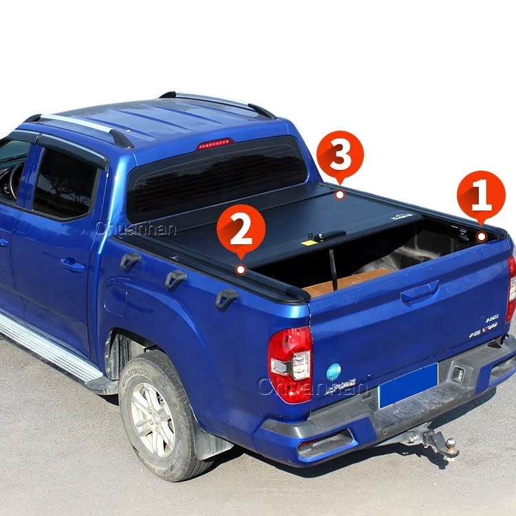 High quality aluminum retractable ford ranger bed cover tacoma tonneau cover for great steed 5