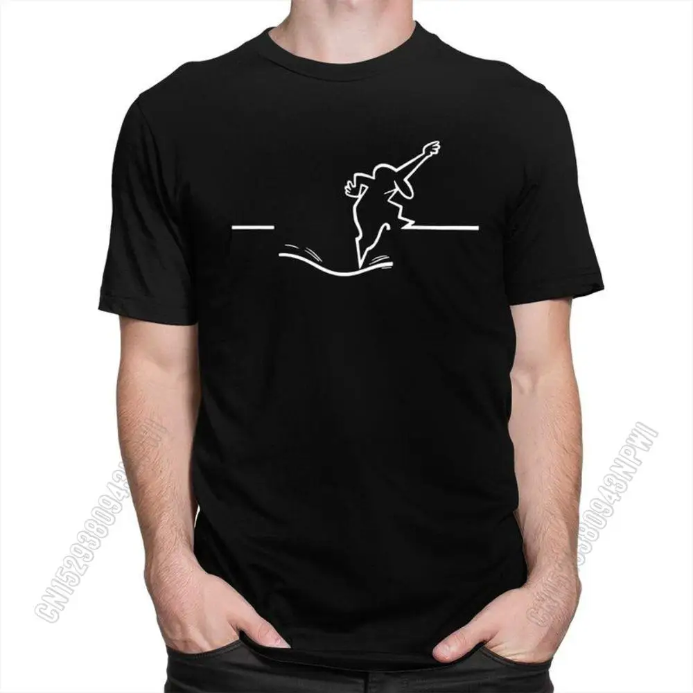 Male Funny La Linea T Shirts Cotton Tshirt Handsome T-Shirt Designer Animation Comedy Tees Plus Size Clothes