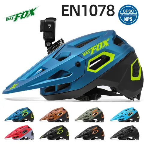 자세히 둘러보기 BATFOX 사이클링 헬멧 도로 MTB 헬멧 사이클링 안전 캡 레이싱 장비 스포츠 보안 남성 일체형 자전거 헬멧