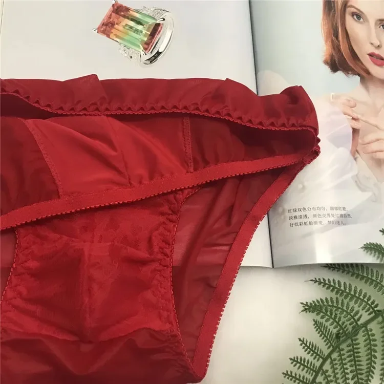 Calcinha elástica brilhante masculina, cintura alta, renda, show ao vivo, dança, lgbtq, harajuku