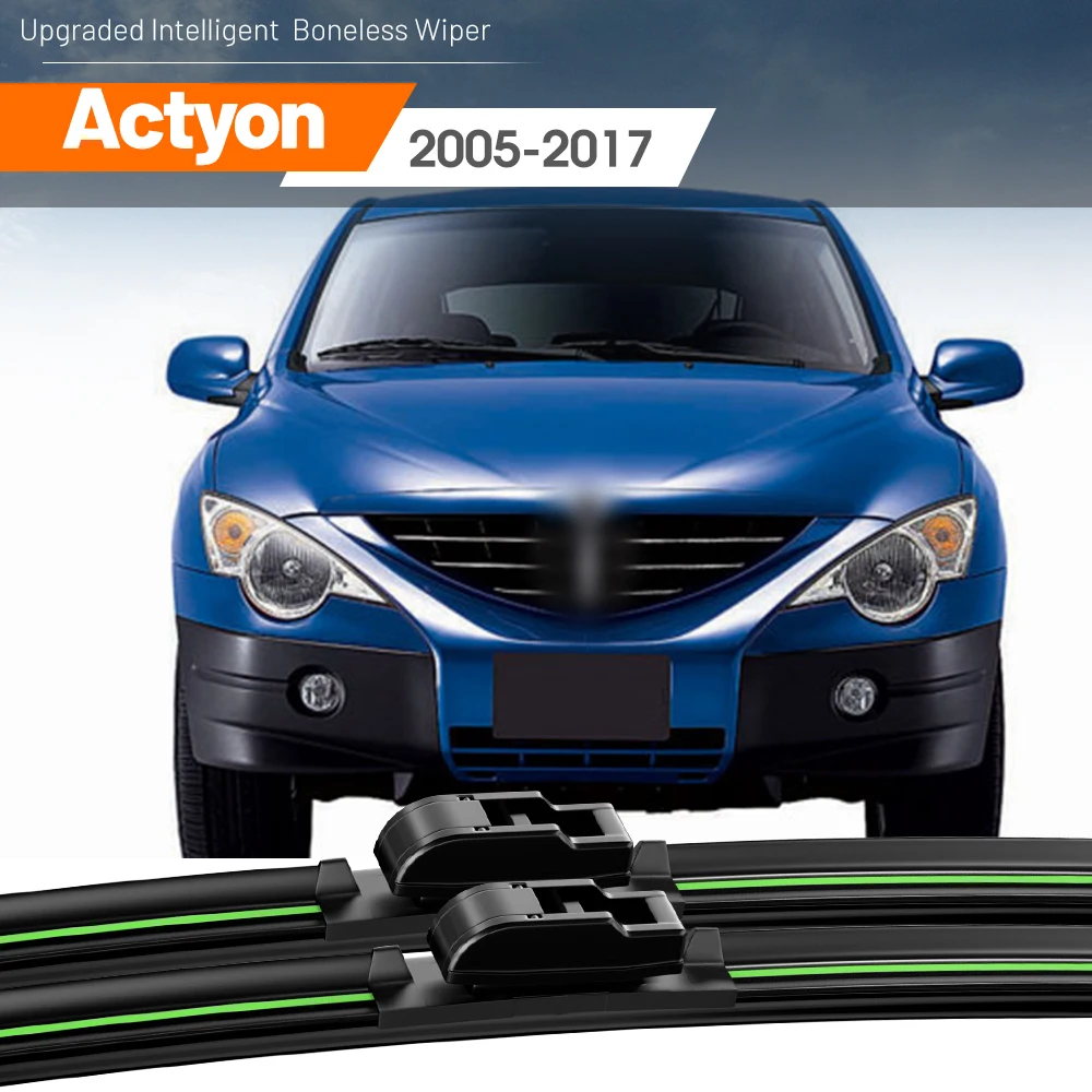 

2pcs For Ssangyong Actyon Sports 2005-2017 Front Windshield Wiper Blades 2008 2009 2010 2012 2016 Windscreen Window Accessories