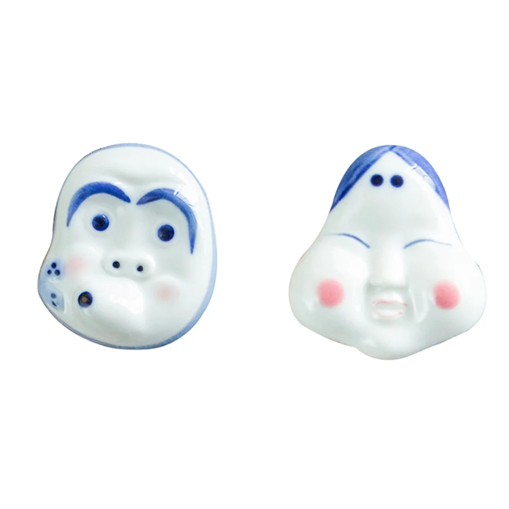 

2Pcs Chopstick Holder Ceramic Mini Stand for Kitchen Dining Spoon Rest Rack Japanese Style Tableware Non-Slip Durability