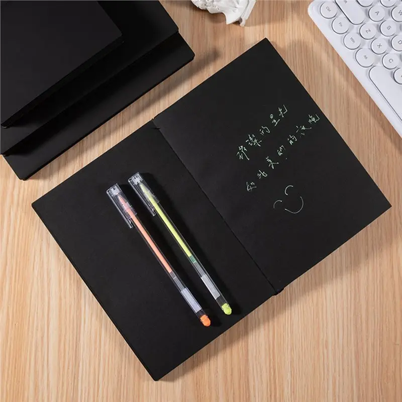 A53M-A7 Black Notebook - Compact For On-The-Go Planning With Inner Page Options