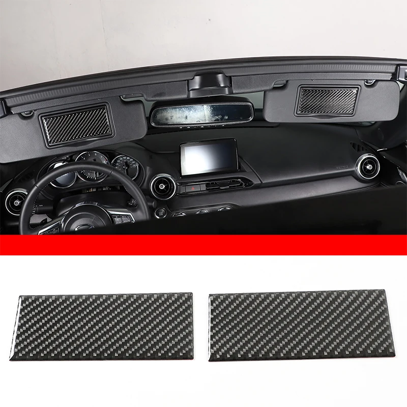 

For Mazda MX-5 2016-2023 Soft Carbon Fiber Car Interior Vanity Mirror Cover Sticker Trim Car Accessories