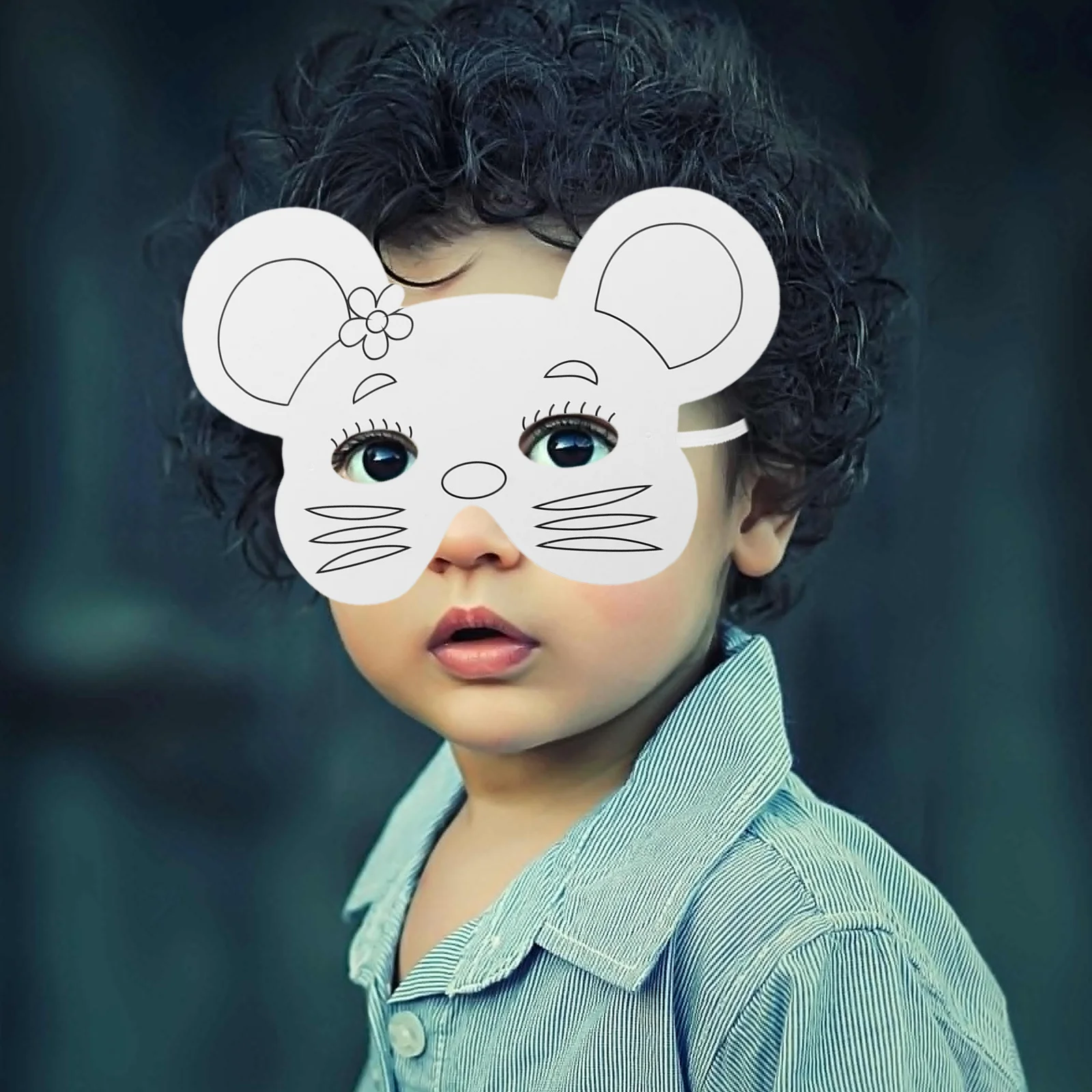 หน้ากากแฟนซีสำหรับงานปาร์ตี้ 10 ชิ้น ทำจากกระดาษ ตัดแบบไดคัท สำหรับเด็ก แต่งคอสเพลย์ ระบายสีได้ รูปสัตว์