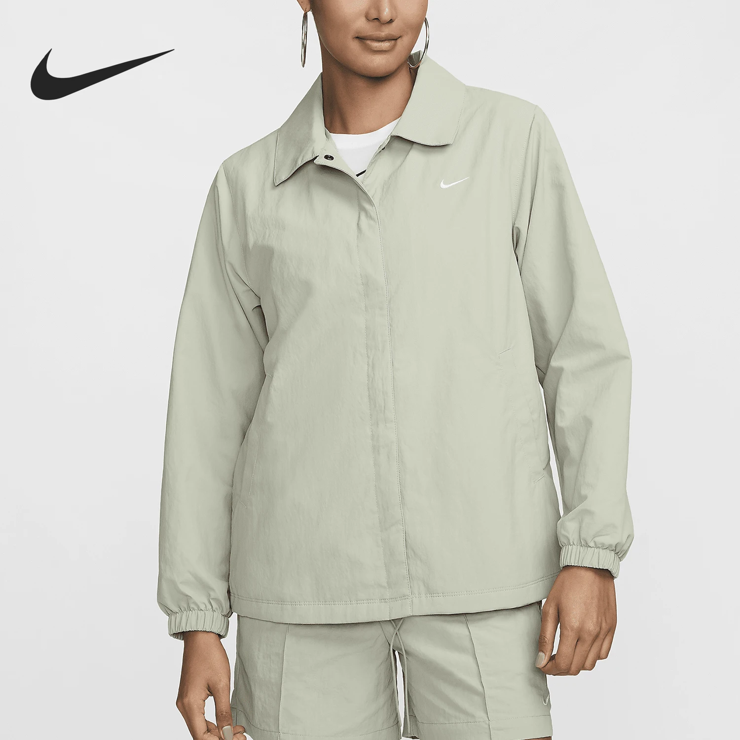 

Nike genuine 2024 Fall Women's Loose Lapel Woven Sports Jacket FV7561-370