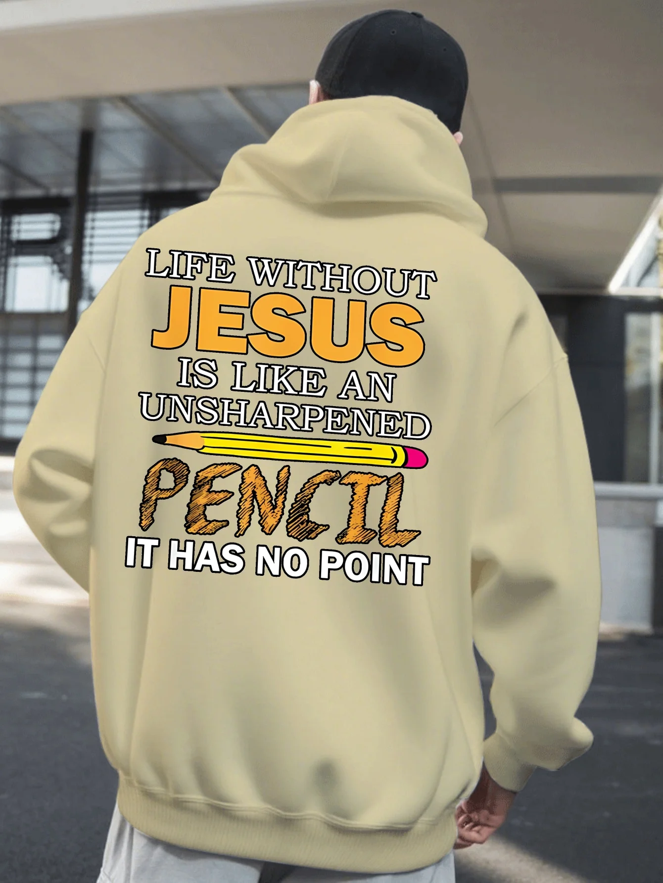 New Trend Fashion Print Men Hooded Sweatshirt Autumn and Winter Daily Outdoor Sports Loose All Build Leisure Warm Street Style
