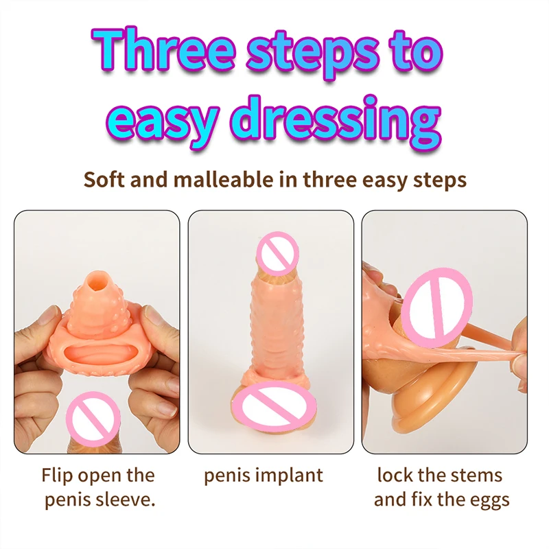 كم موسع القضيب القابل لإعادة الاستخدام للرجال ، تأخير القذف ، كم القضيب ، قضيب صناعي للذكور ، ألعاب جنسية للبالغين ، أكثر من 18 سلعة مثيرة #6