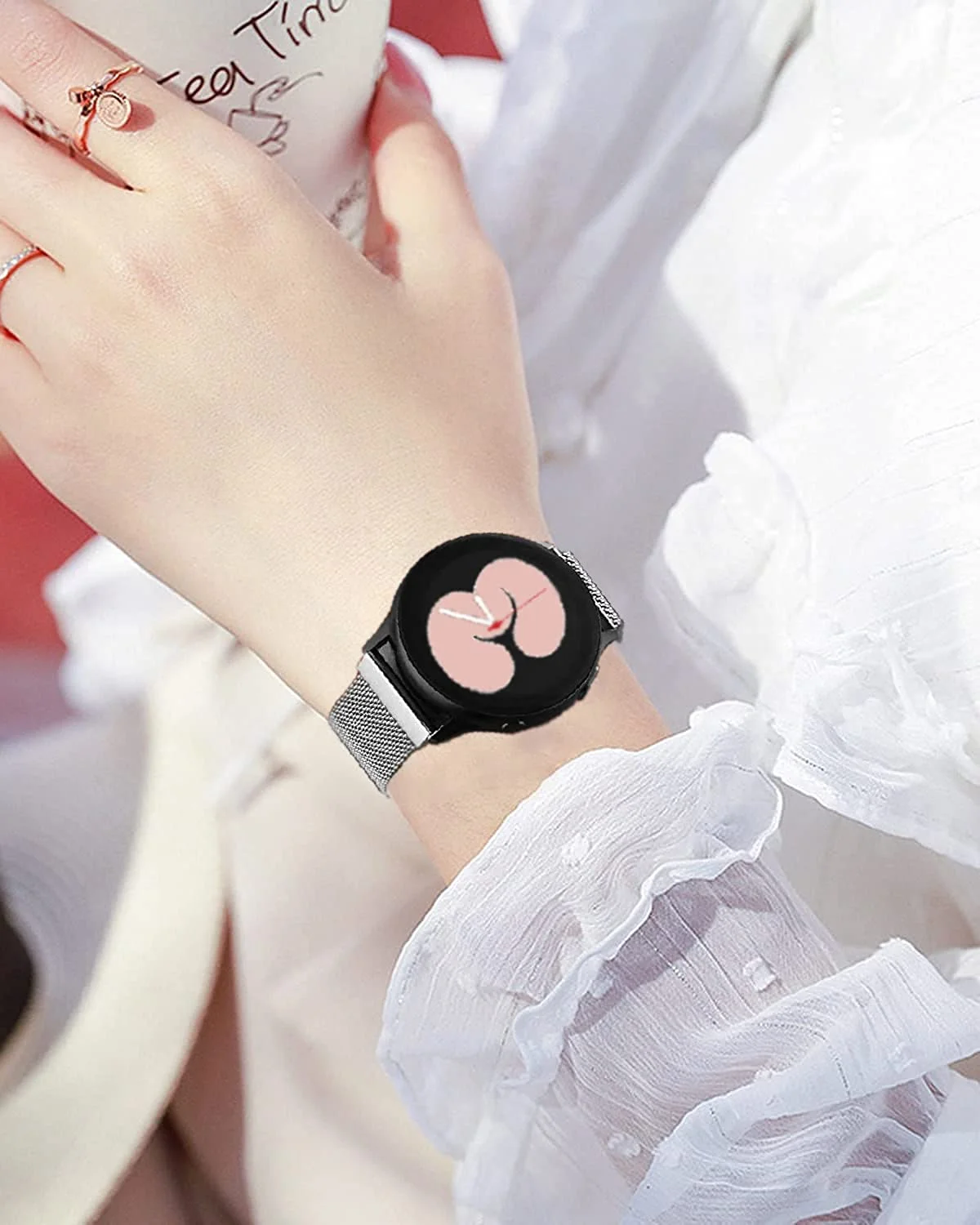 Samsung Watch用ミラネーゼストラップ,腕時計用ブレスレット,Samsung Watch 6, 5, 4, Amazfit gts,gtr3,pro,4,huawei GT3-2 pro,20mm, 22mm